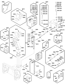 Discharge Chute Group Diagram and Parts List for S1224 (1697355-01)(2020) Briggs and Stratton Snow Blower